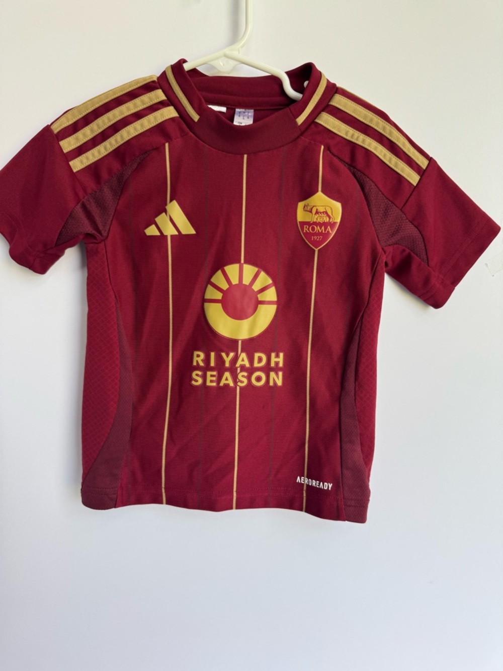 adidas Kids Roma Home Jersey 3T in Burgundy and Gold